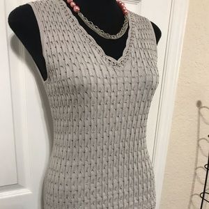 Cable & Gauge Sleeveless Top